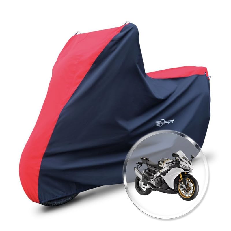 Image of Neodrift 'SuperMax' Bike Cover Suitable for Aprilia RSV4 (All-Weather Motorcycle Protection, Water & UV Resistant, Dustproof, Windproof) (Colour: Red - Black)