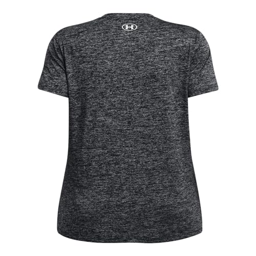 Under Armour Damen Tech Twist Short Sleeve Crew, (001) Schwarz/Weiß, 1X – Ansicht 4