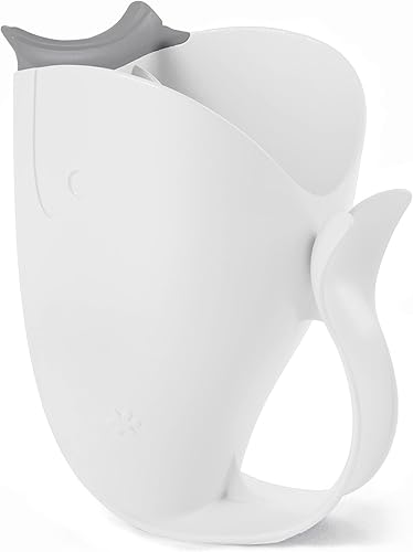 Skip Hop Taza de enjuague de baño para bebé, enjuague de cascada sin lágrimas, color blanco