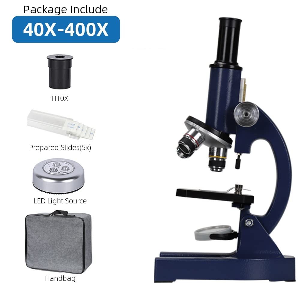 Zoom 640X 1280X 1600X 2000X H_D Microscopio biológico apto for niños Estudiantes Laboratorio de Ciencias Educativas Accesorios para microscopios de laboratorio(40X-400X)