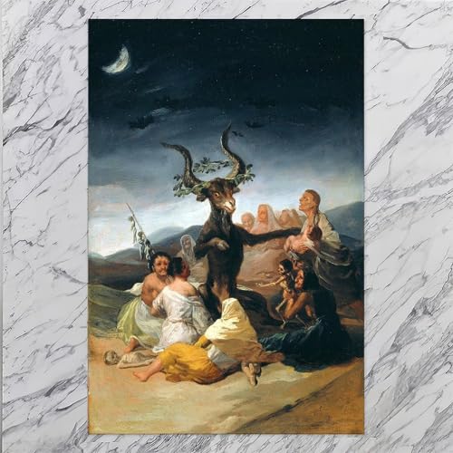 Witches of Sabbath Goya poster sur toile idée cadeau esthétique