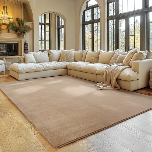 SIMPEX Kurzflor Teppich Wohnzimmer 160x220 cm Rechteckig, rutschfest & Waschbar, Weich und Modern,...