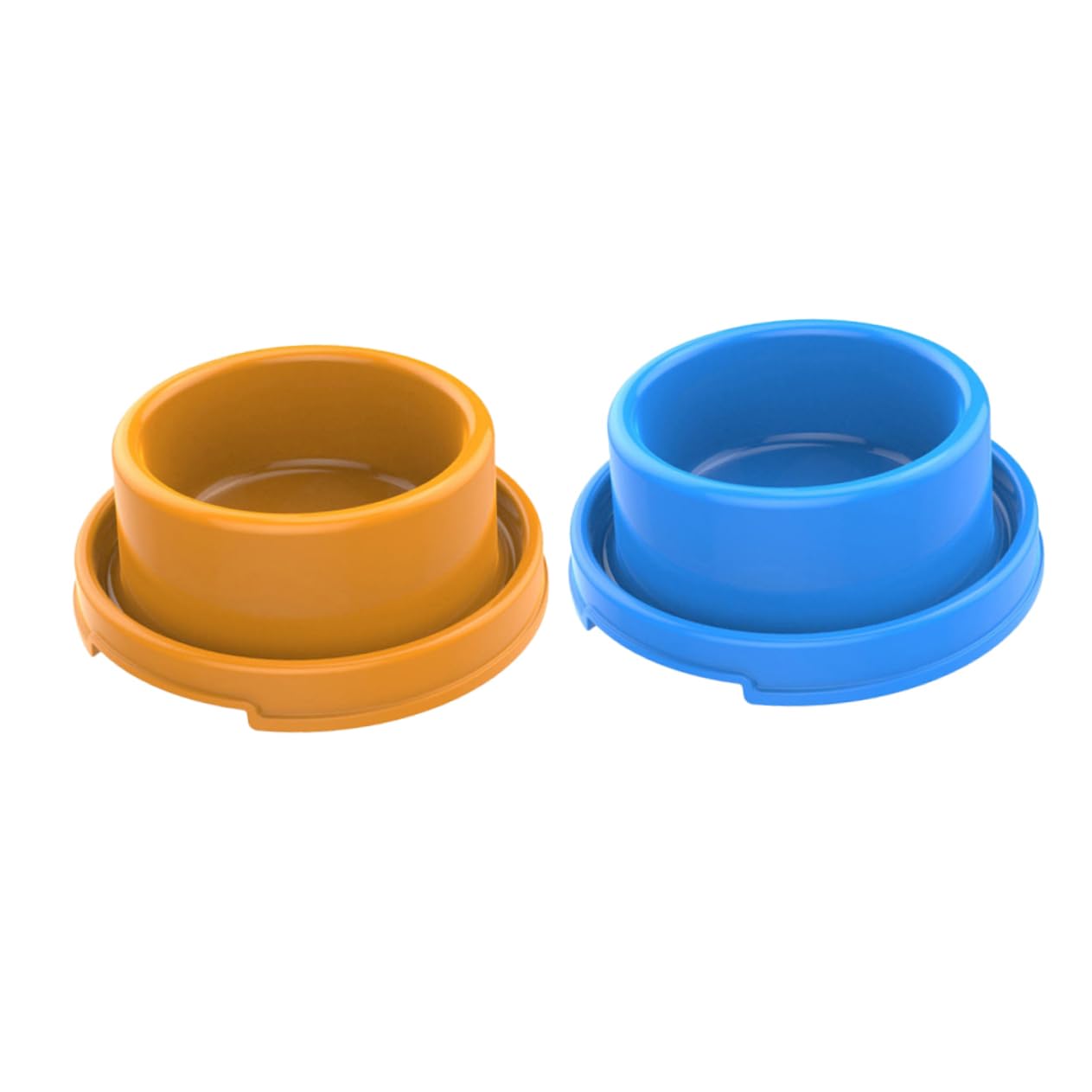 Comedero para Mascotas de 2 Piezas, Tazón Redondo de PP Seguro y Conveniente para Perros y Cachorros, Diseño Simple para Uso en Interiores Color Aleatorio