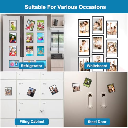 10 Stück Mini Magnet Bilderrahmen Kühlschrank für 7,2 x 8,6 cm Instax Square Film, Magnetische Fotorahmen Kühlschrank, Magnetische Fototaschen, für Fujifilm Instax Square SQ1/SQ20/SQ40/SQ10/SQ6/SP-3