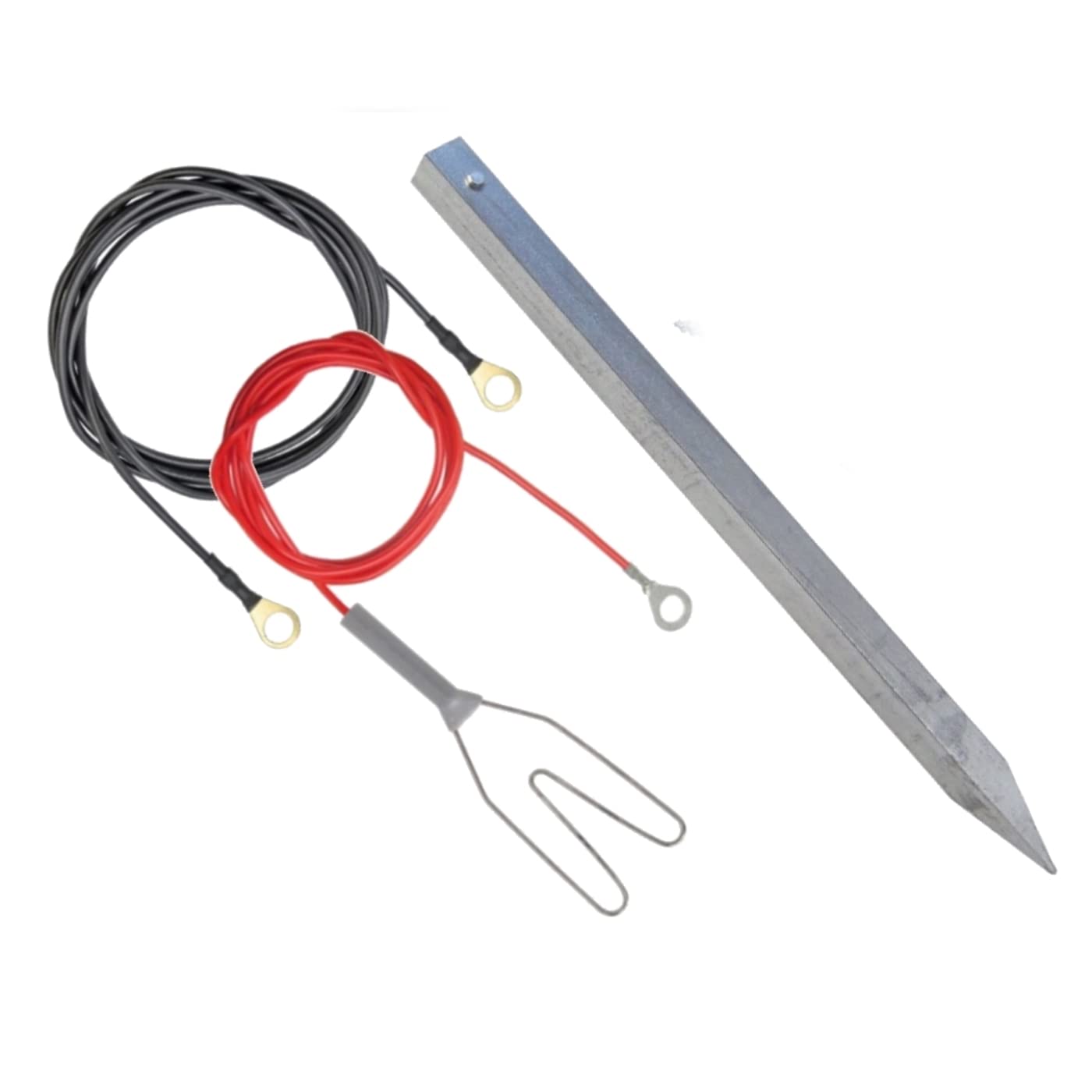 VOSS.farming Hobby Weidezaun Starterset komplett mit Weidezaungerät, 10mm Weidezaunband, Erdpfahl und Isolatoren - Extrem leises Gerät, 230V Hundezaun