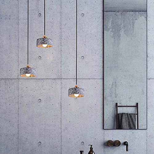 Lámpara de araña de cemento creativa para iluminar islas de cocina 4