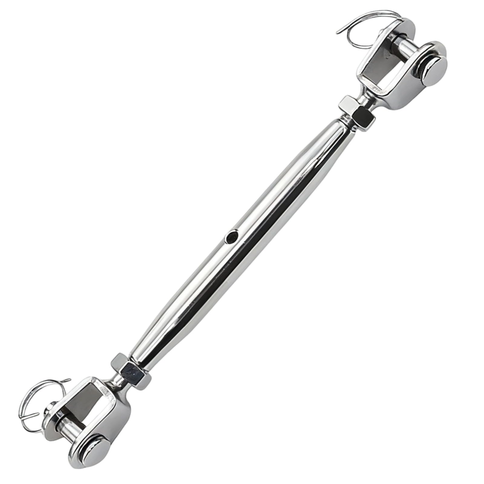 Tendeur M12 en acier inoxydable 304, corps fermé, réglage de longueur de 9,8 à 14,2 pouces / 25 à 36 cm, adapté au tirage et à la tension de câble d’acier, usage intensif