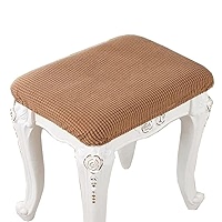 PODAY Square Bar Chair Cover, Dining Chair Cover, Square Fabric Chair Cover, Stretchable Anti-Wrinkle Chair Cover, Washable Dustproof Chair Cover 12-15in LightGreen