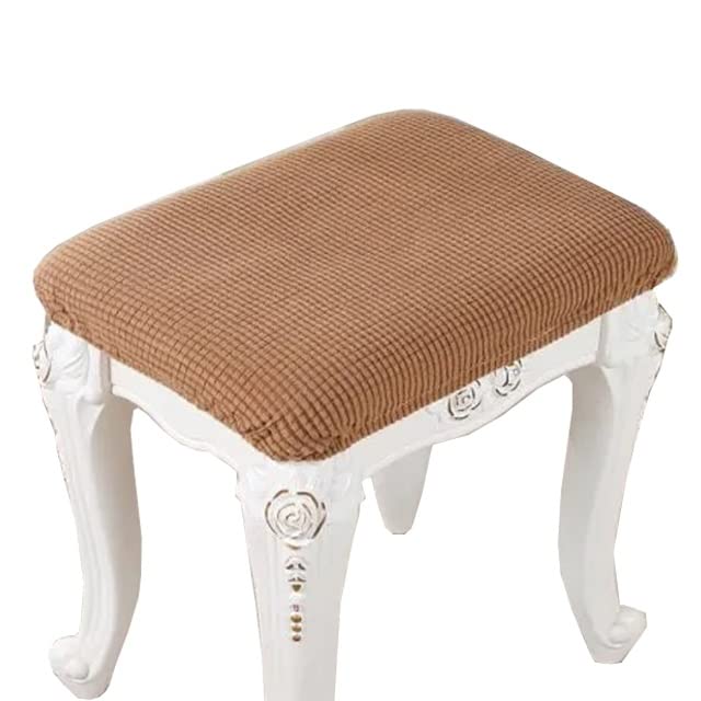 AQIGR 2/4 Pack Elastic Rectangle Bar Stool Covers Stretch Vanity Stool Cover Jacquard Chair Seat Slipcovers Counter Stool Cover Saddle Seat Covers Washable for Wooden Metal Bench