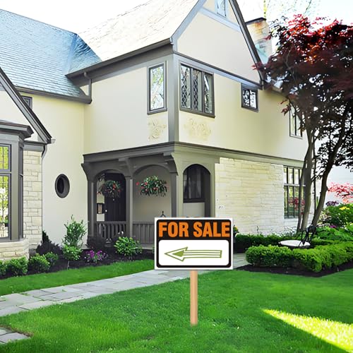 2 pack for sale sign car sticker 1234 x 834 premium self-adhesive vinyl sale sign decal for garages boats large space for handwriting yellow vpd7 topdeal888