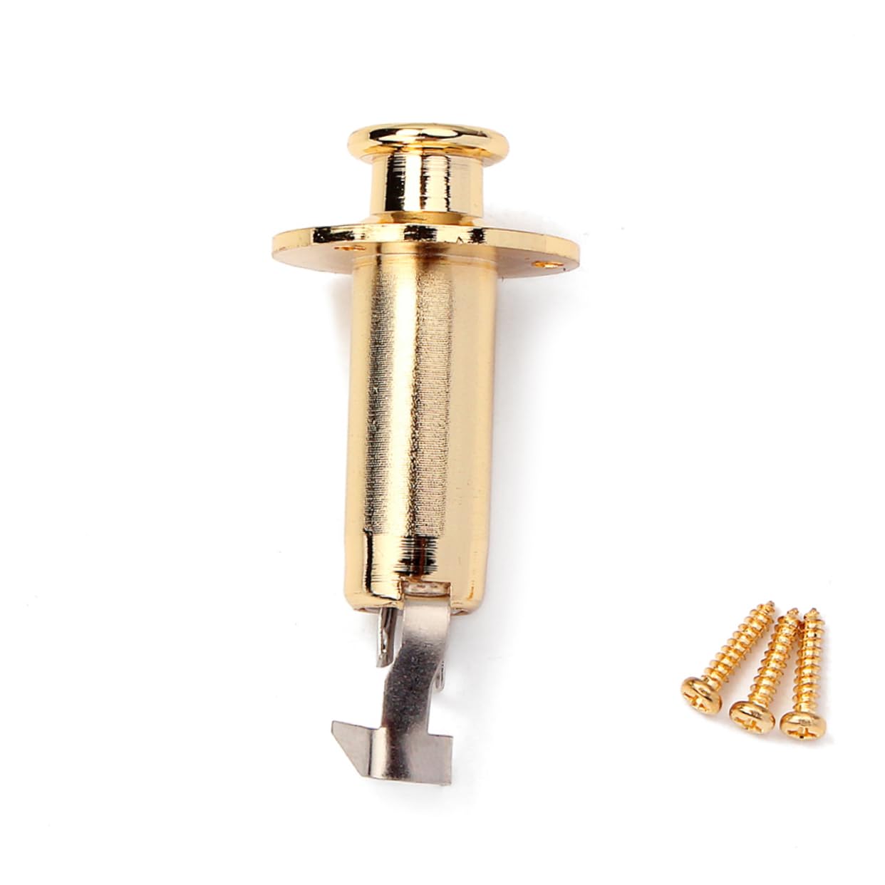 CORHAD 1/4 Guitar Mono Endpin Output Jack Plate Socket 6.35mm Stereo/mono Jack Socket for Acoustic Folk Guitar Pin Jack for Guitar Tail p