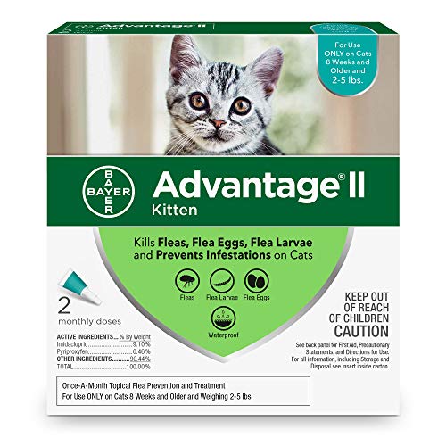 Flea Prevention for Kittens, 2-5 lb, 2 doses, Advantage II