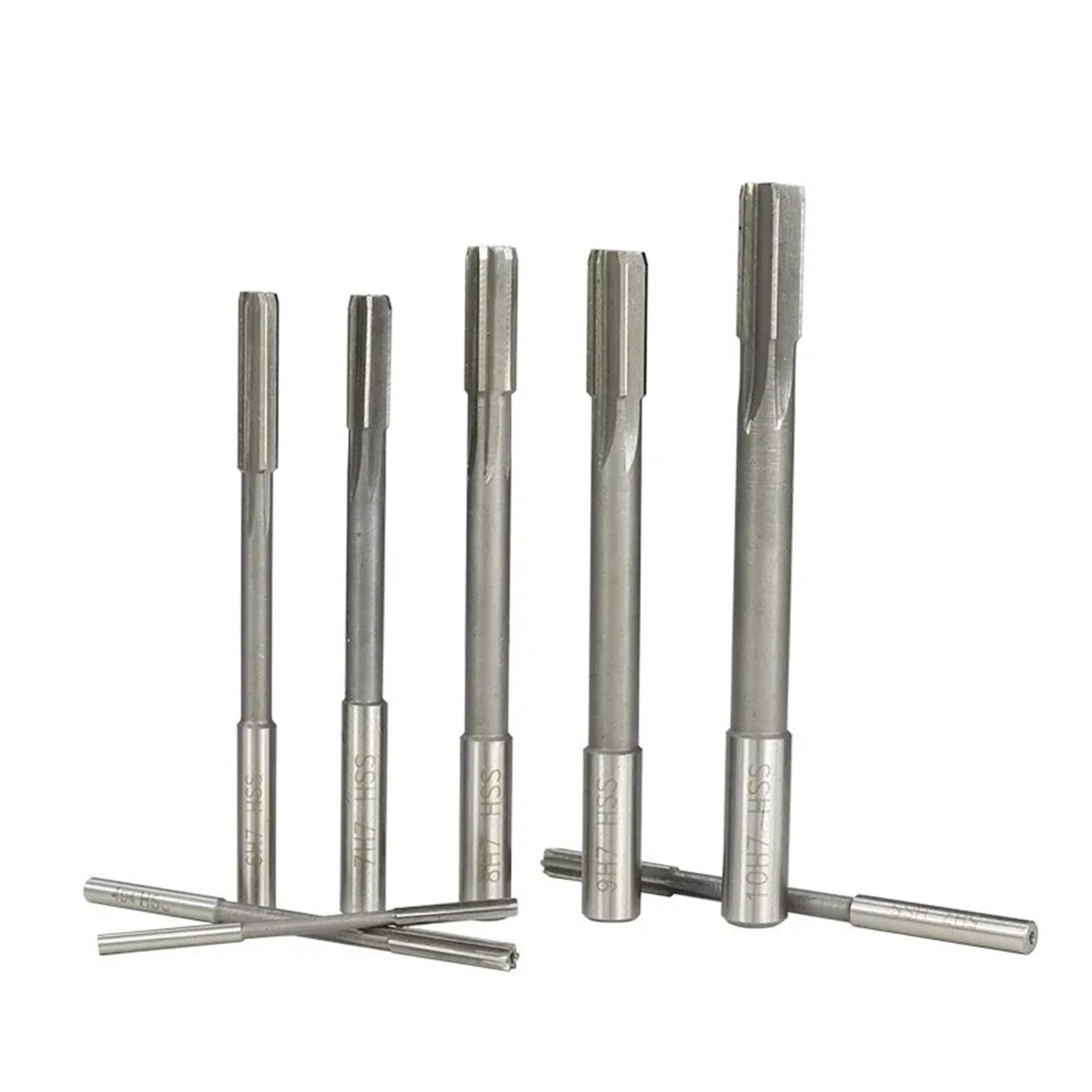 Juego de escariadores de máquina H7 HSS de 4 a 14 piezas, 2 a 12 mm, con vástago recto, aptos for fresado de metal, acero y aluminio.(9pcs 2-10mm set)