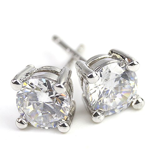 Rosmall Earrings Zirconia Zircon Crystal Stud Earrings Fashion Gift Girls’ Earring Stud Jewelry