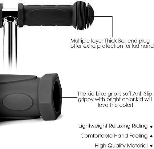 Miniatura 6 de Puños de scooter - Manillar de bicicleta para niños de 0.874 in  Empuñaduras de mango de scooter para 2, 3, 4 ruedas, scooter Kick Kid Scooter,