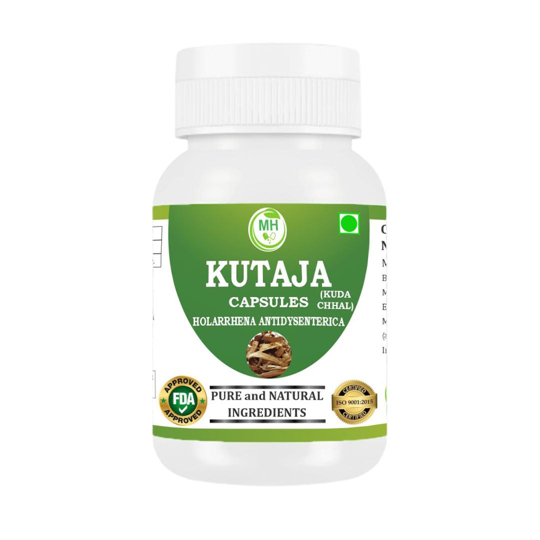 KUTAJA Capsules – 60 Veg Capsules | Holarrhena Antidysenterica Extract | Natural Herbal Supplement | Ayurvedic Wellness Support (pack of 1) — Amazon image 4
