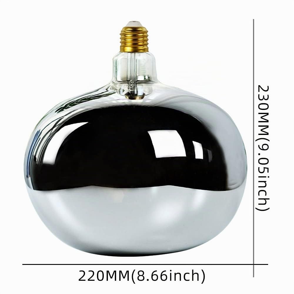 Vintage Led Birne φ220mm Riesige Edison Birne 4W Dimmbare LED Spezial Dekorative Glühbirne 220-240V E27 (Smoke)