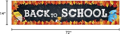 Miniatura 9 de Camino de mesa de regreso a la escuela, 14 x 72 pulgadas, camino de mesa de regreso a la escuela, camino de mesa de bienvenida a la escuela,