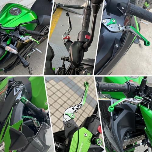 Image of for Kawasaki NINJA500 Ninja 500 Z500 Z 500 SE 2024 2025 Motorcycle Clutch Lever Adjustable Handlebars Brake and Clutch Levers Set(Green)
