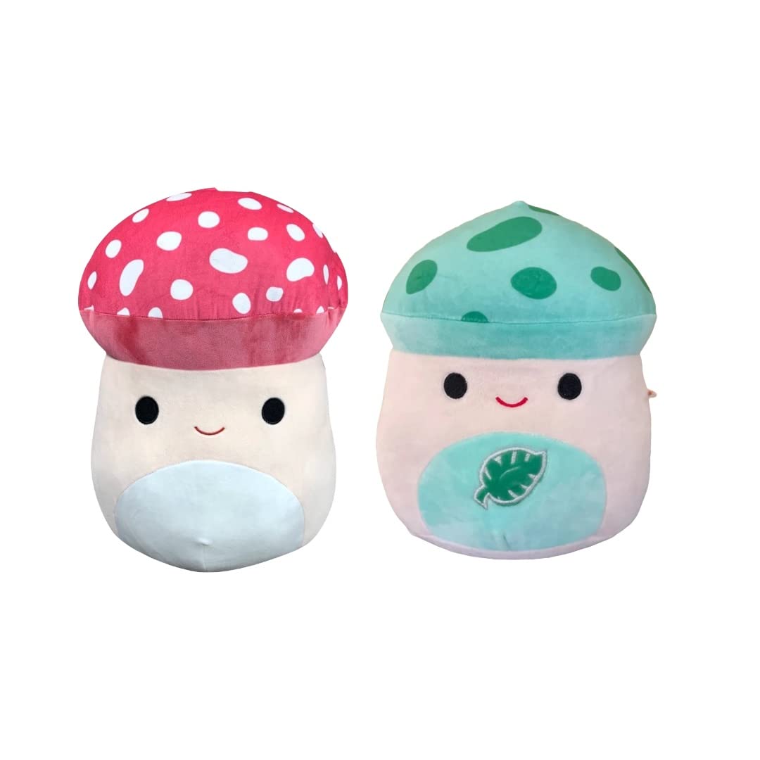 Squishmallow Perfect Pairs - Set of 2 Squishmallows - Collect Them All (Malcolm Mushroom & Sydney Mushroom 8" Set)