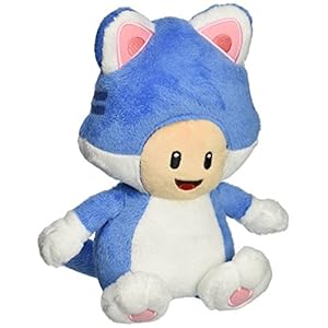 Sanei – Nintendo Toad Cat Peluche, 819996013747, 19 cm