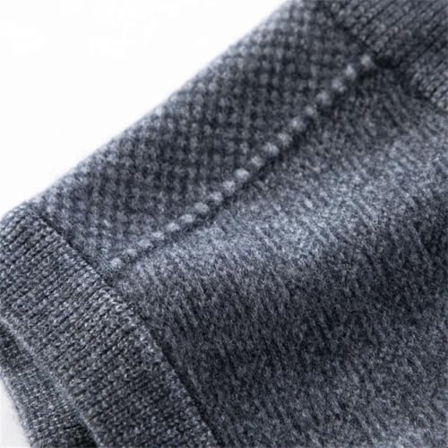 Men’S Classic Wool V-Neck Sweater Vest Thick Button Down Sleeveless Cardigan with Pockets4