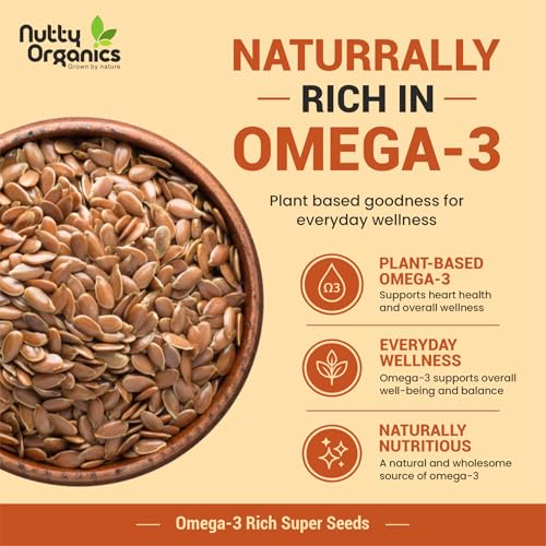 Image of Nutty Organics Premium Super Seeds Combo 800g (4 x 200g) | Super Cleaned & Double Sorted | Carefully Selected Harvest | Chia, Flax, Pumpkin & Sunflower Seeds | Protein, Fiber & Omega-3 Rich