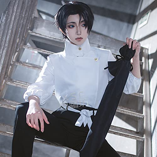 呪術廻戦　乙骨　コスプレ　衣装　ウィッグ　模造刀　他　フルセット　アニメ　3期 呪術廻戦 乙骨 コスプレ 衣装 ウィッグ 模造刀 他 フルセット