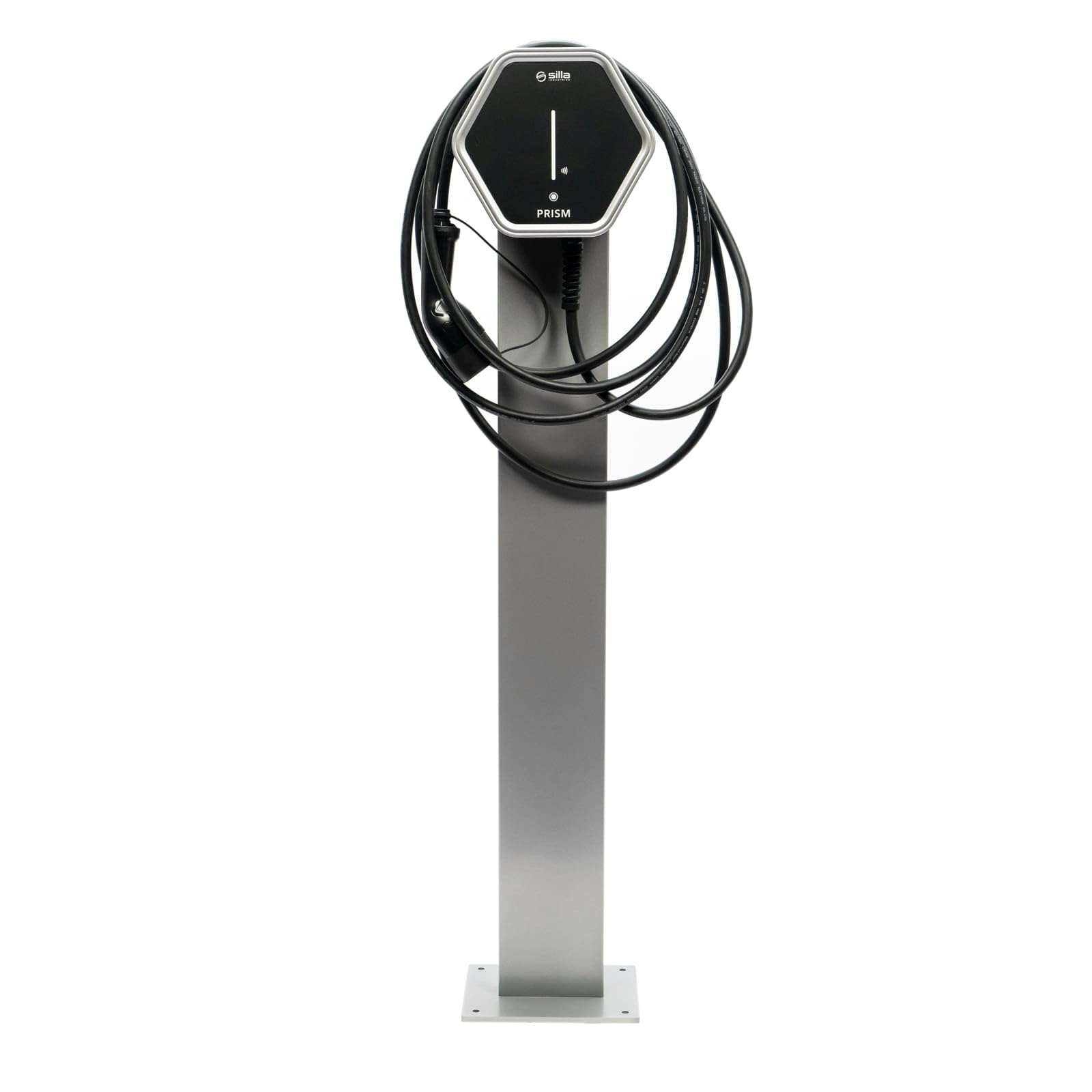 Silla Palo di Supporto per Prism – Supporto da Esterno per Wallbox Prism, in Acciaio Inox, Made in Italy