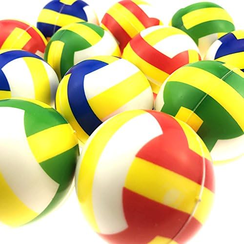 Miniatura 4 de Akusety Pelotas deportivas para el estrés, pelotas de voleibol, paquete de 12 bolas de espuma de 2.5 pulgadas, relajables, para aliviar el estrés