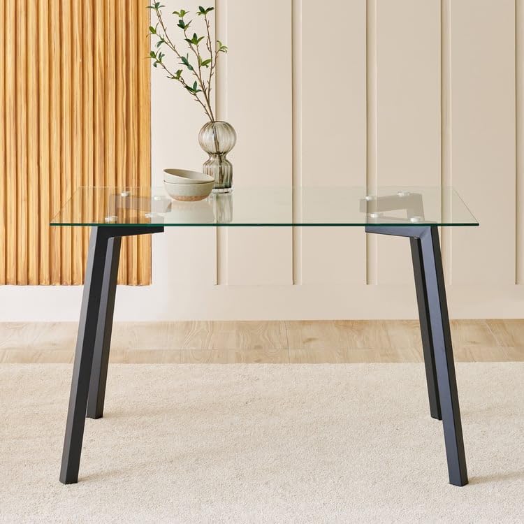 Image of Home Centre | Helios Paul | Fabric | 4 Seater Dining Table Sets | Green | 1 Table with 4 Chairs | 1 Year Warranty