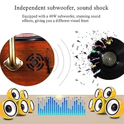 YAMMY Tourne-Disque, Gramophone, Platine Tourne-Disque 3 Vitesses avec Haut-Parleur de Caisson de Basses Version… - Les Beatles, Paul McCartney, John Lennon, RIngo Starr, George Harrison YAMMY Tourne-Disque, Gramophone, Platine Tourne-Disque 3 Vitesses avec Haut-Parleur de Caisson de Basses Version… – Image 4