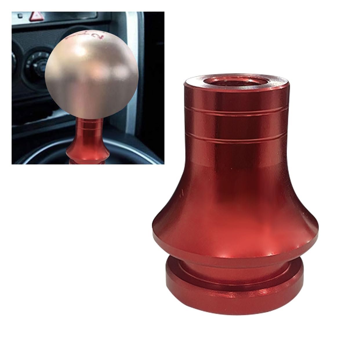 M12 x 1.25 Car Gear Shift Knob Adapter, Manual Shifter Adapter Shift Stick Connector, Aluminum Alloy Shift Knob Boot Retainer Adapter for Manual Car, Car Interior Accessories