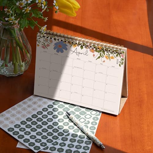Petit calendrier de bureau Cabbrix mini planning mensuel compact pour organisation - 4