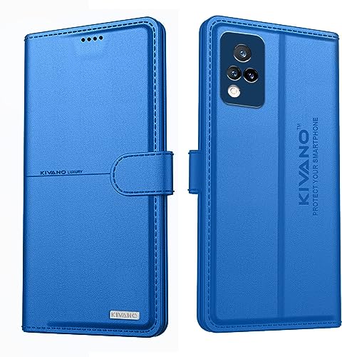 Image of KIVANO Compatible with Vivo V21 5G Flip Cover | Leather Finish | Inside Pockets & Inbuilt Stand | Shockproof Wallet Style Magnetic Closure Back Cover Case
