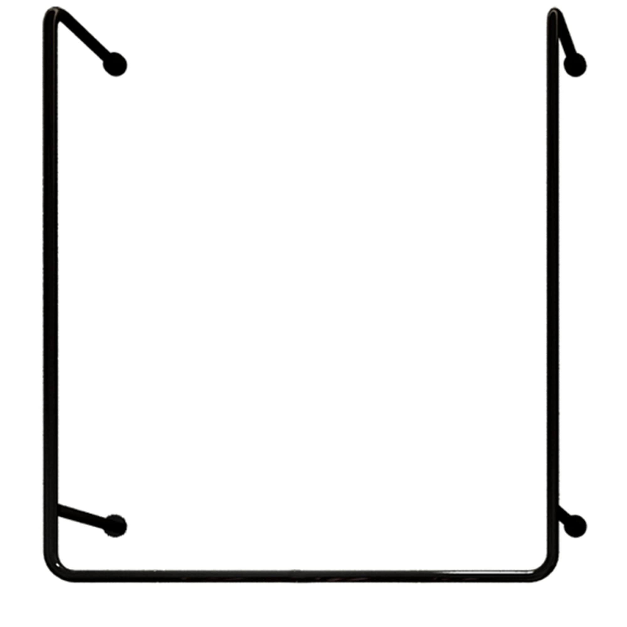 Appendiabiti da parete in ferro industriale a forma di tubo di ferro, salvaspazio, per appendere indumenti, design nero, 150 x 120 cm, per uso domestico e al dettaglio