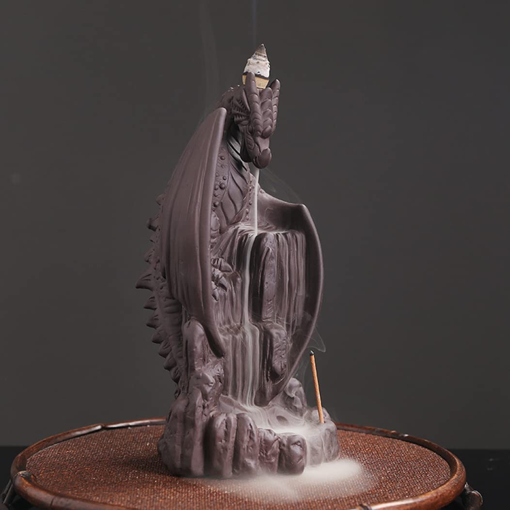 Porte-encens cascade dragon idée cadeau originale pour décoration maison zen