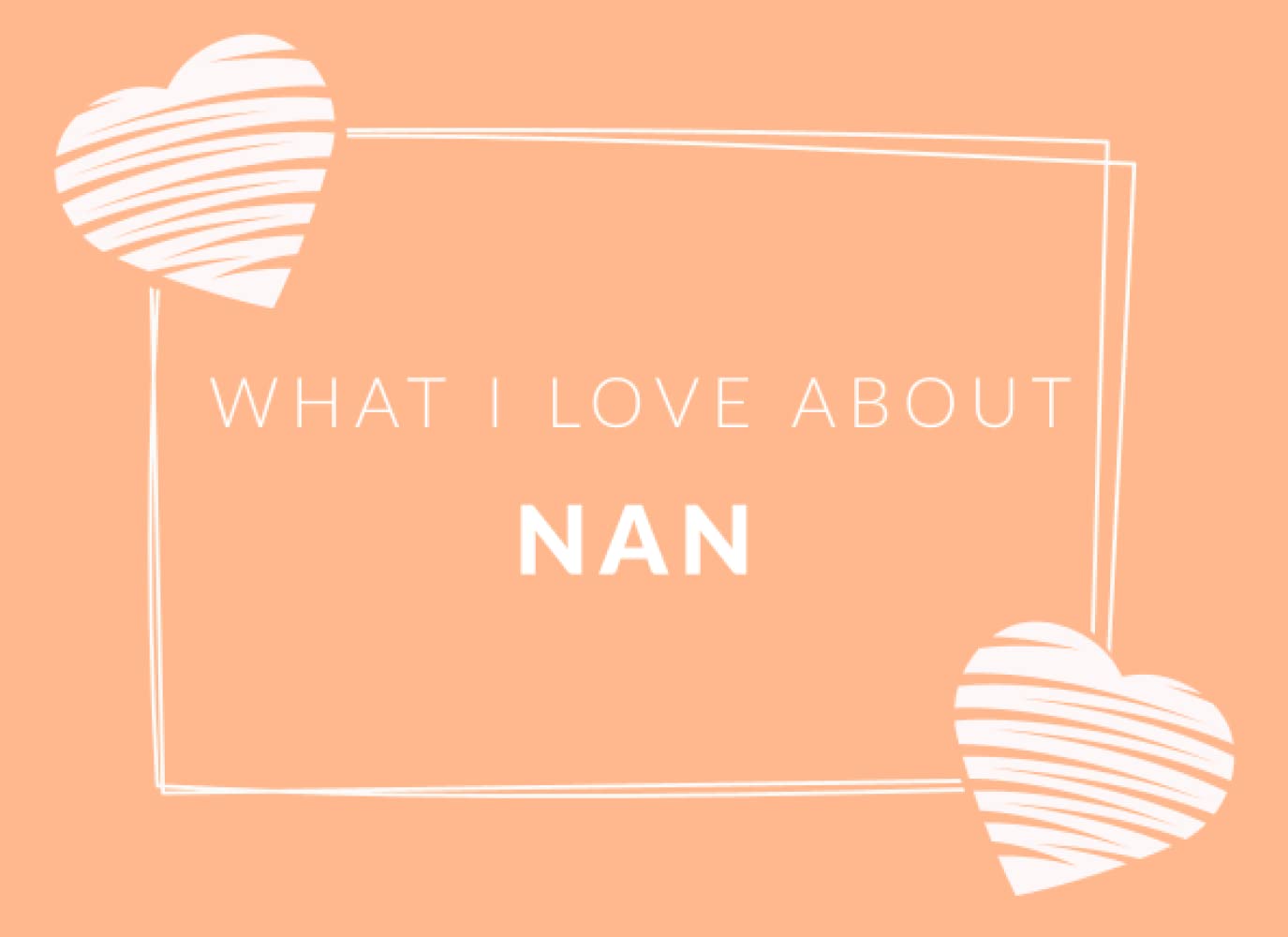 What I Love About Nan: Prompted Fill In The Blank Book Journal | Sentimental Gift For Nan | Easily Write The Reasons Why You Love Your Nan