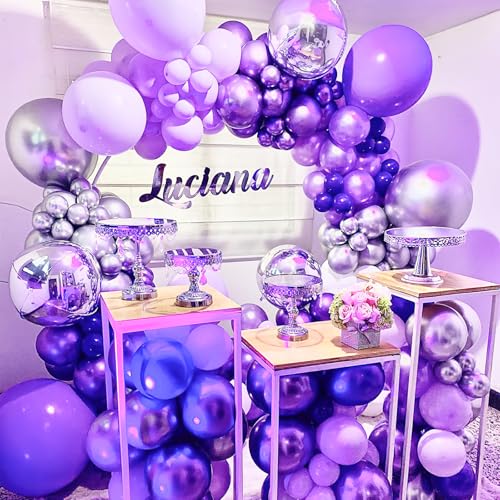 Image of PartyWoo Lavender Balloons, 51 pcs 12 Inch Light Purple Balloons, Purple Balloons for Balloon Garland or Balloon Arch as Party Decorations, Wedding Decorations, Baby Shower Decorations, Purple-Y15