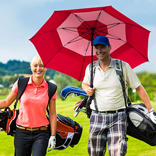 Procella Large Golf Umbrella – Award Winning, Windproof, Waterproof - Superior Heavy Duty Automatic Umbrella Defies High Wind, Sun & Rain – Perfect Cart Holder Fit – Matching Carrying Case Sleeve