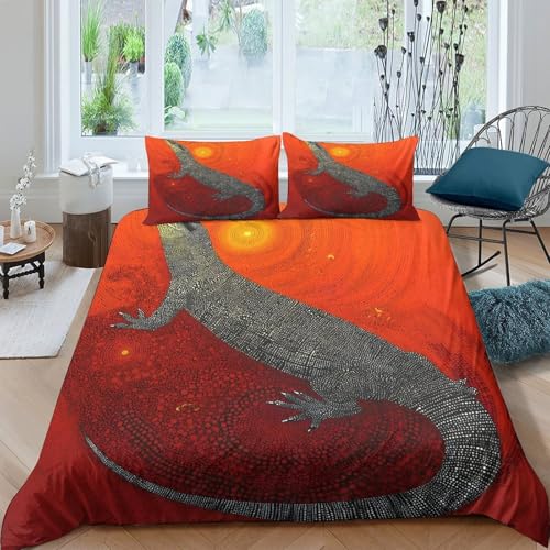 Housse de couette lion 3D super douce parure lit microfibre résistante - 4