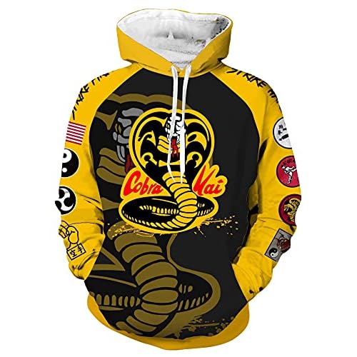jiazery QZ Cobra Kai Chaqueta y Sudadera con Cremallera para Hombre