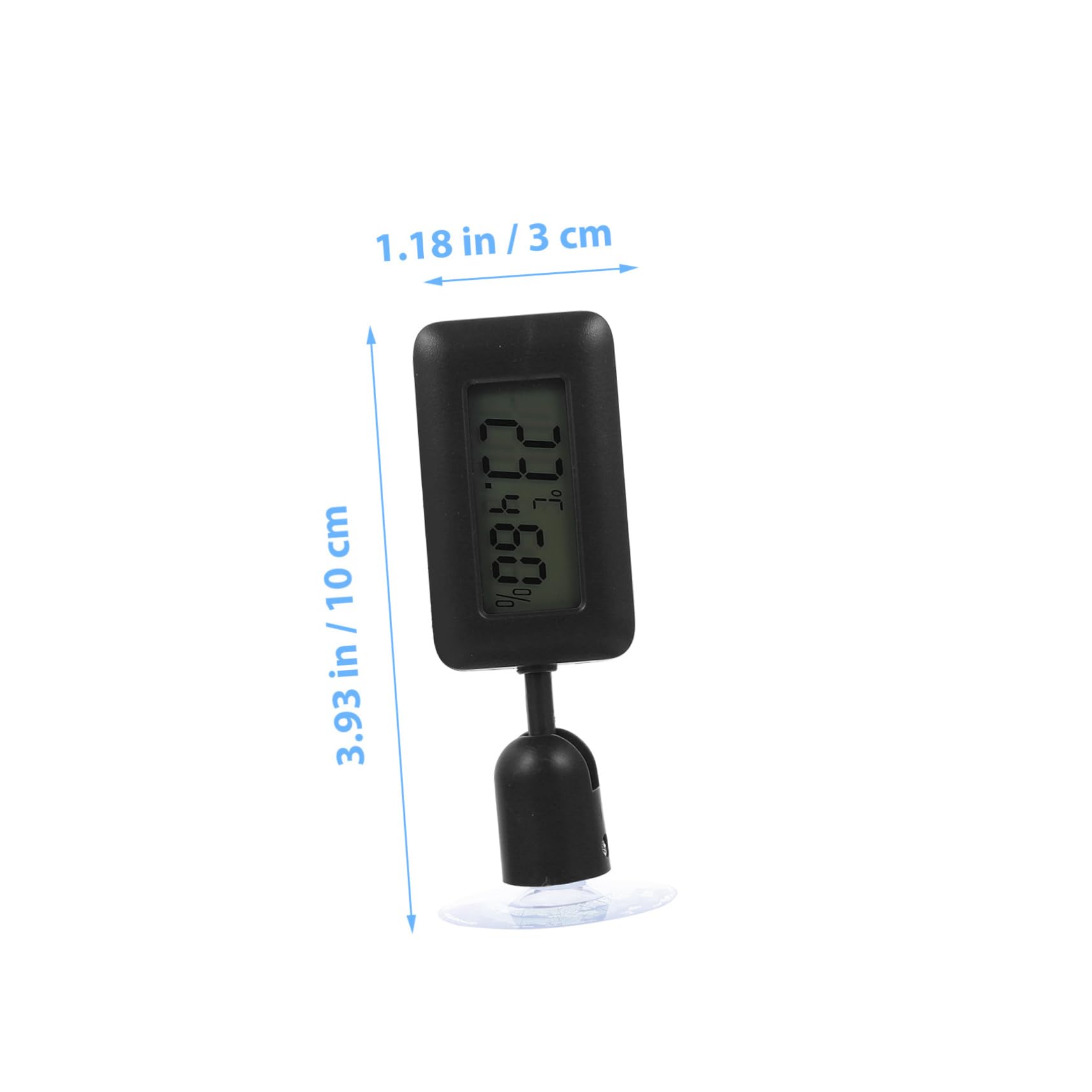 Kisangel 4piezas Digital De Reptiles Ventosa Medidor De Temperatura Rotatorio Para Acuarios y Terrarios Pantalla y Clara Para y Lagartos