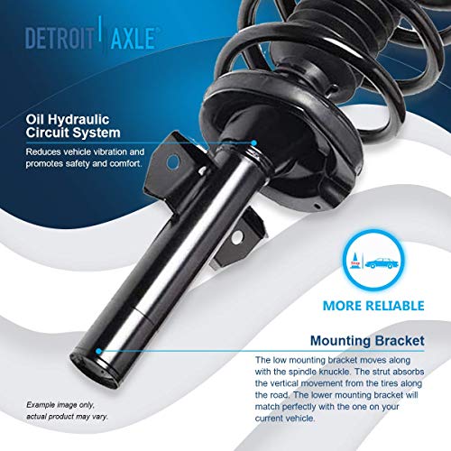 Image of Detroit Axle - Front Lower Control Arm w /Ball Joints + Strut w /Coil Spring Assembly Replacement for 99-03 Ford Windstar - 4pc Set