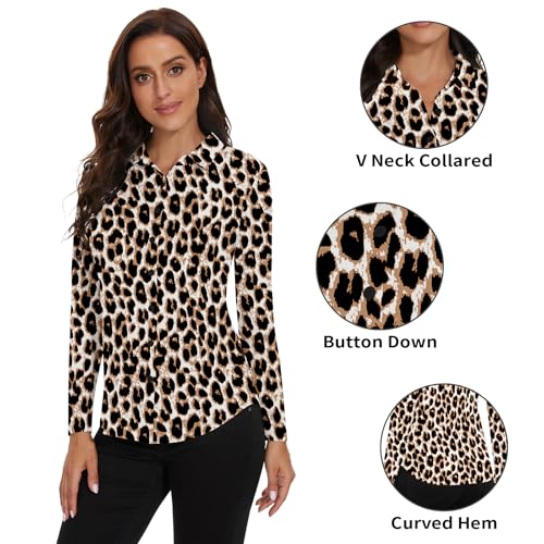 Image of Soneven Womens Golf Polo Shirts 3 /4 Long Sleeve V Neck Button Down Shirts Business Causal Work Blouses Tops