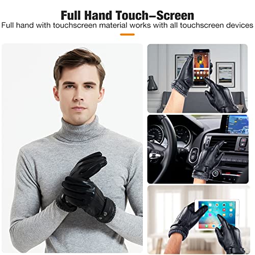Aegend Sheepskin Cashmere Lined Gloves