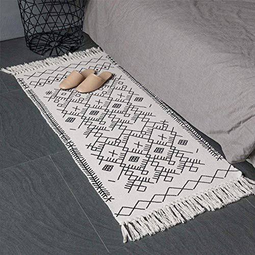 Hi-home Tappeto boho, in cotone, lavabile, con