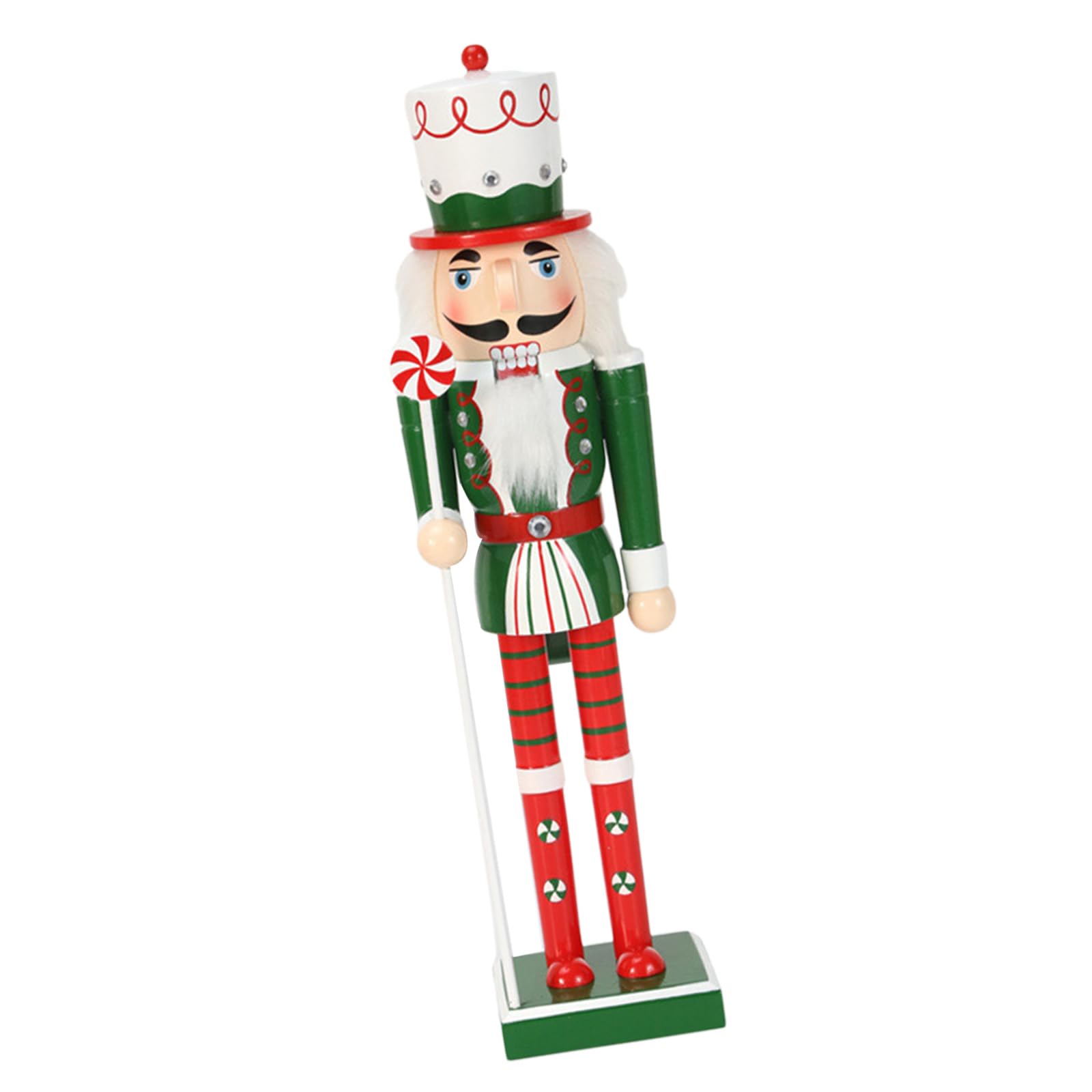 Hsioluted Festival Nutcrackers Home Display Statue Traditional 50CM Nutcrackers Ornament with Candy Accent with Ribbon for Gifting Holiday Figurine