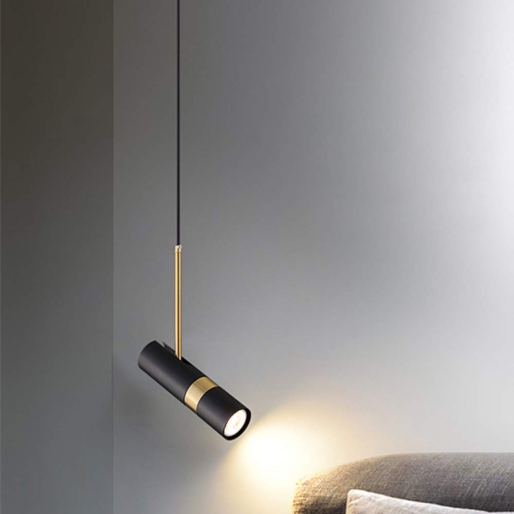 Lámpara Colgante de Tubo Largo Cilíndrico Led de 5 W, Ajustable Hacia Arriba Y Hacia Abajo, Kit de Iluminación Colgante, Luz de Isla de Cocina, Lámparas de Techo Colgantes de Aluminio, Lámpara C