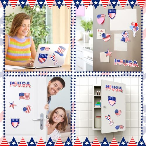 Set de 12 imanes patrióticos para refrigerador miniatura 7
